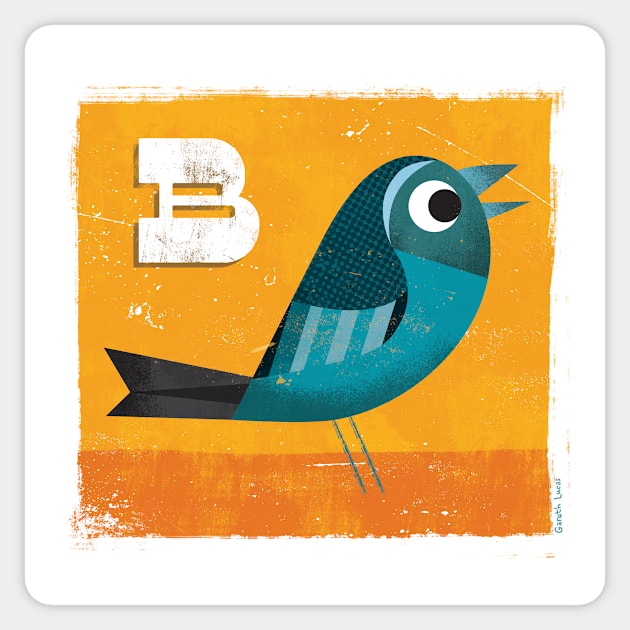 B for Bird Sticker by Gareth Lucas